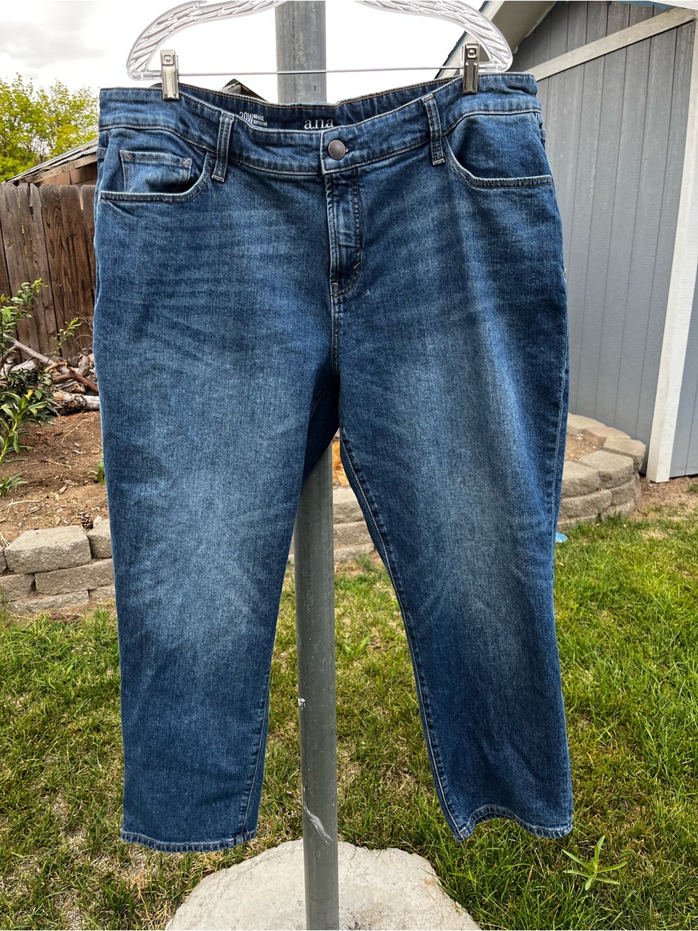 a.n.a. 20W Mid Rise Boyfriend Jeans Blue Denim